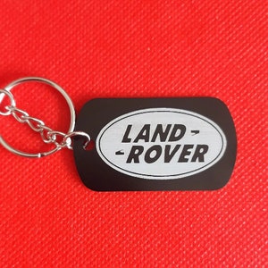 Personalized thermo-lacquered aluminum key ring.