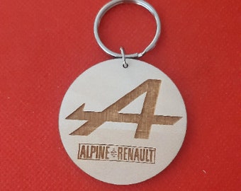 Alpine Berlinette key ring in lime wood, engraving on the back offered