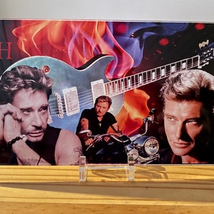 Johnny Hallyday, impression sur plexiglass personnalisable.
