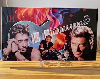 Johnny Hallyday, impression sur plexiglass personnalisable.