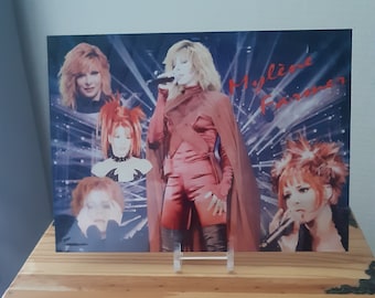 Mylène Farmer, impression sur plexiglass personnalisable.