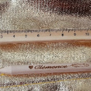 Personalized wooden ruler pen and eraser pencil, engravings offered.