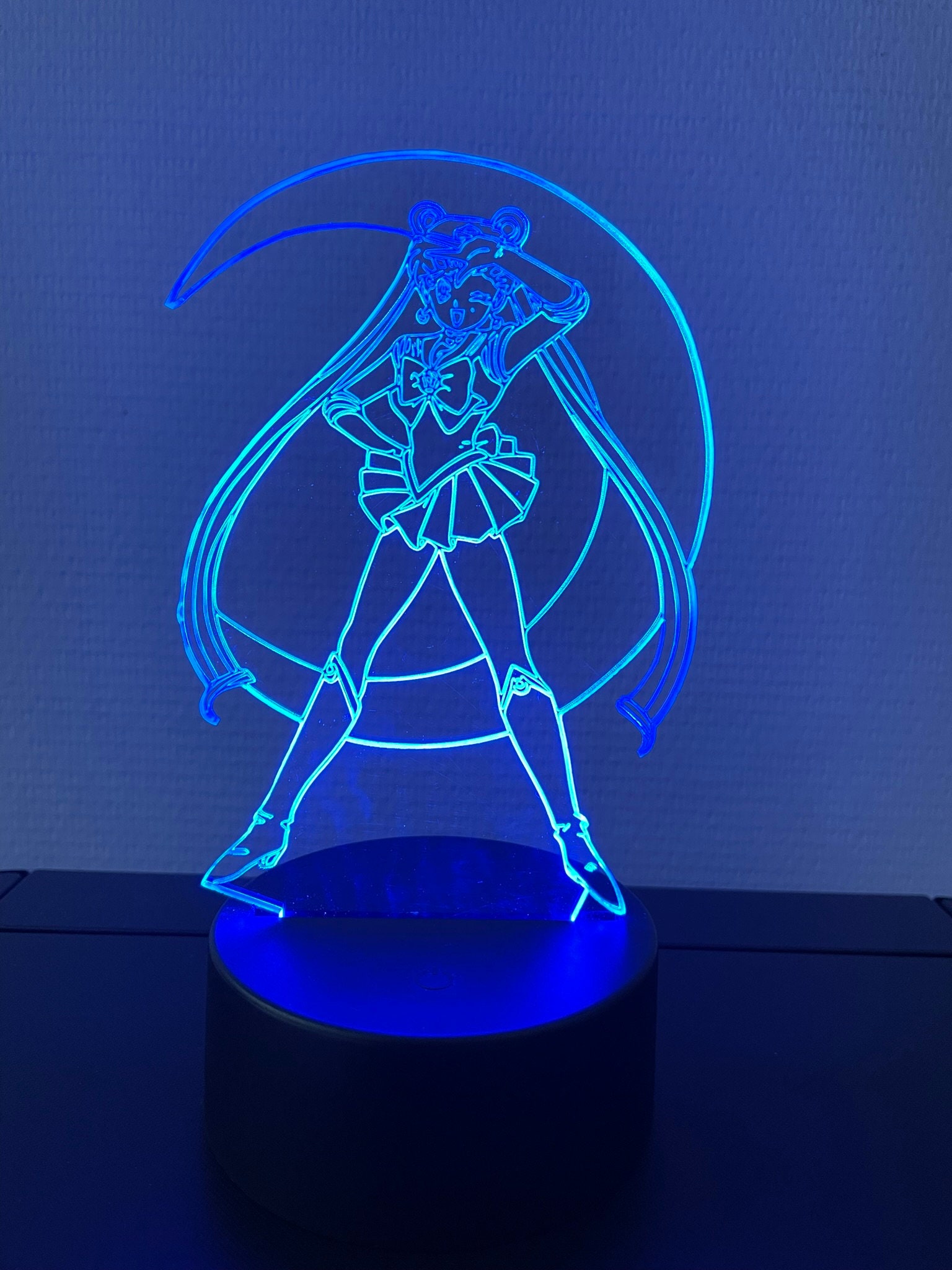 Veilleuse 3D Sailor Moon LED - 16 Couleurs, Télécommande - Lampe De Chevet, Décor Chambre - Pour Enfants, Allaitement - 9