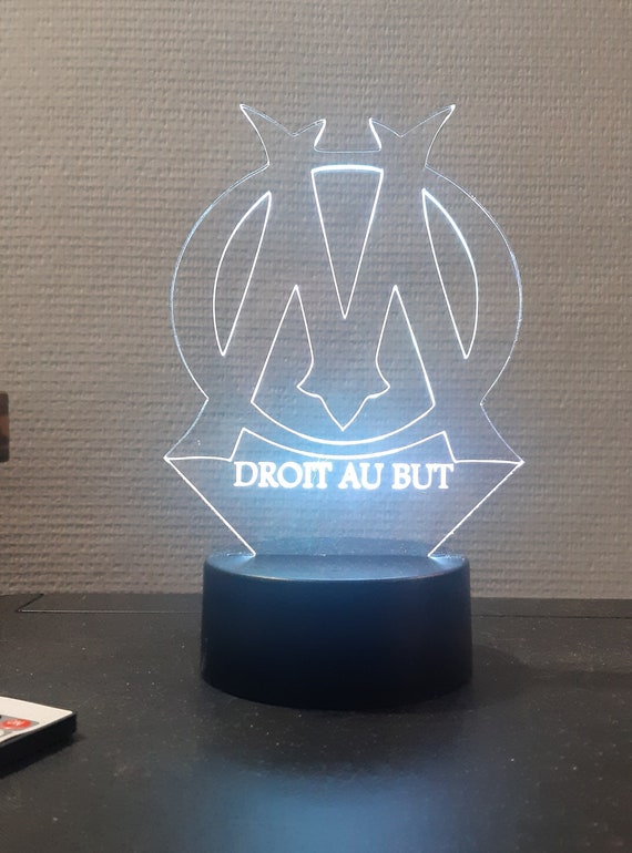 Lampe de table Olympique de Marseille veilleuse personnalisée