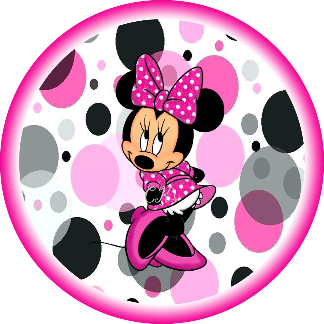 Minnie Mouse Theme Edible Image Cake Topper - Etsy