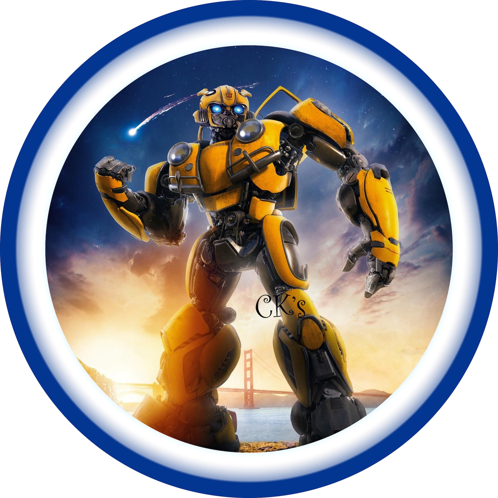 Transformers Bumblebee Theme Edible Image Cake Topper Etsy Australia