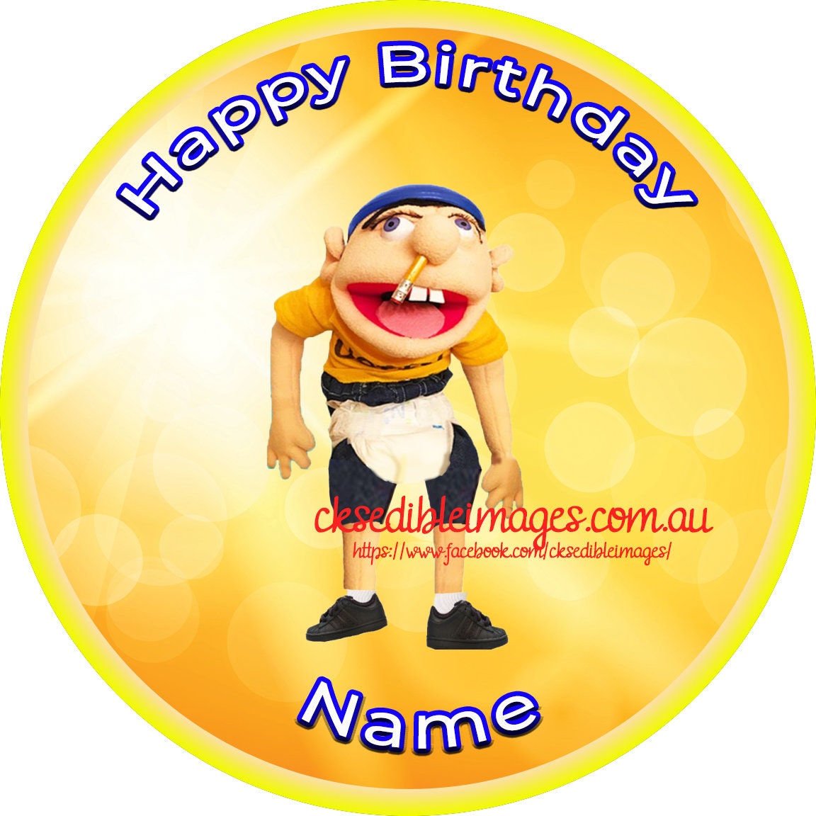 Jeffy The Puppet Icing Sheet Edible Image Cake Topper Etsy México