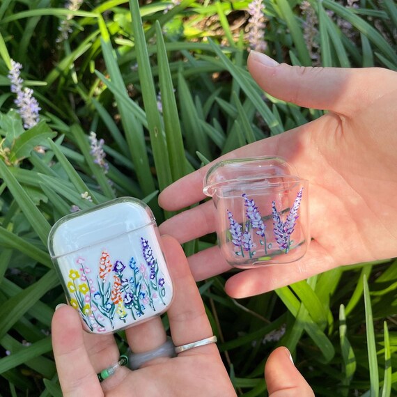 Wildflower Lavender Hand Painted Airpod 