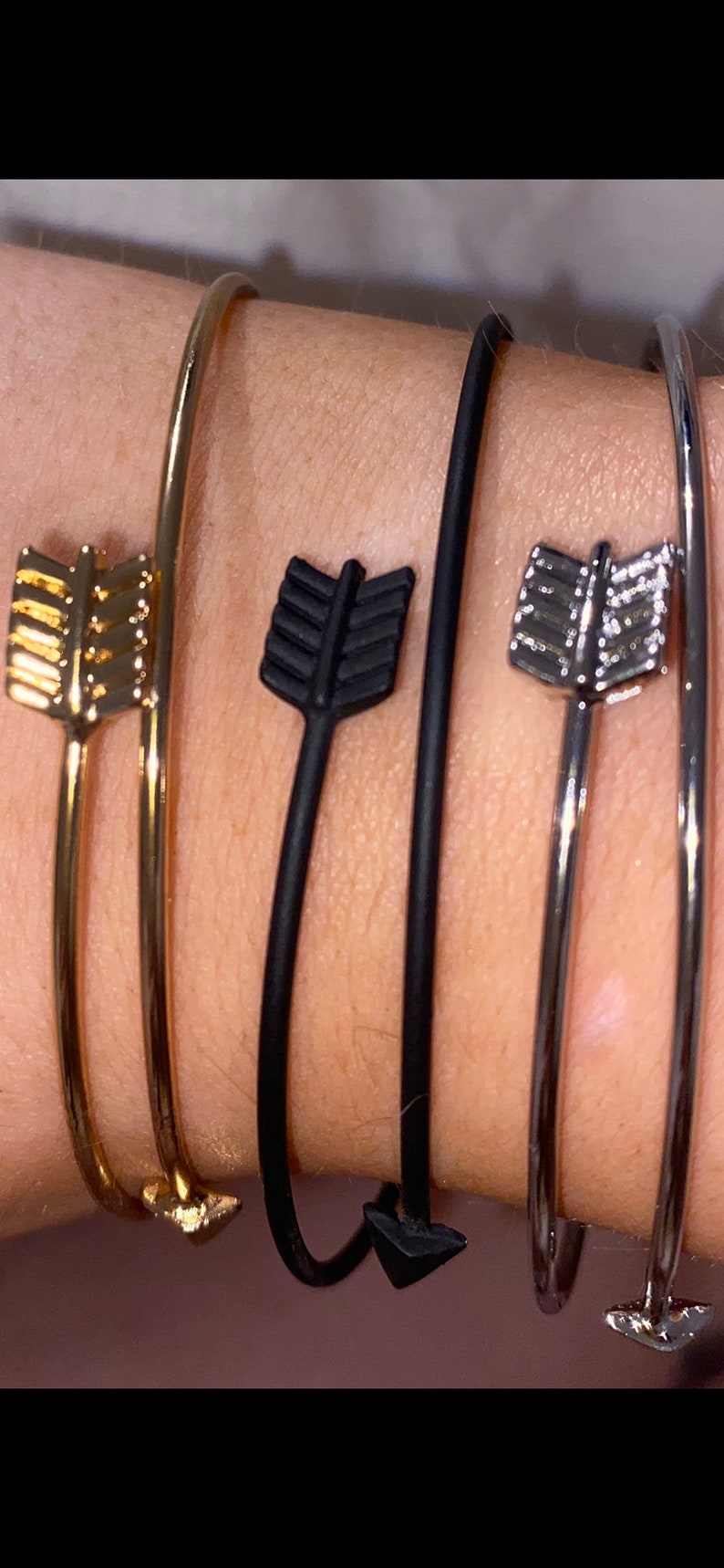 Gold Arrow Bangle