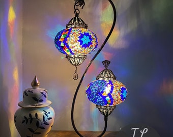 Türkisch=Marokkanischer Mosaik Tischlampenschirm | Schlafzimmer Dekor