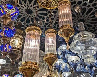 Turkish \ Moroccan Glass Chandelier | Ceiling Light | Home Decor