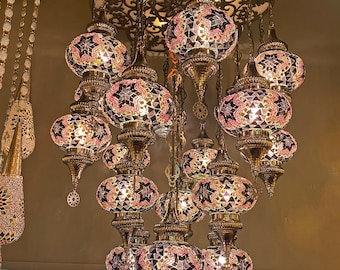 Turkish\Moroccan Mosaic Chandelier | Home & Restaurant Decor