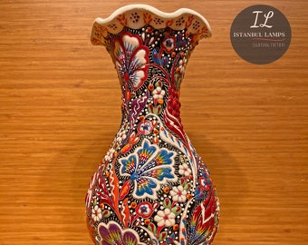 Boho Textured Ceramic Flower Vase | Christmas Gift