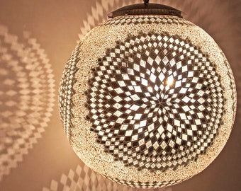 Turkish Stained Glass Mosaic Hanging Pendant Lamp