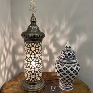 Turkish\Moroccan Glass Table Lamp Shade | Modern Home Decor | Bedroom Living Room Decor