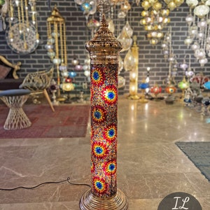 Handmade Turkish/Moroccan Mosaic Standing Floor Lamp | Bohemian Home Decor