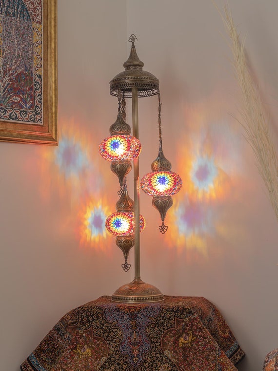 モロッコのコーナーランプ 3個セット