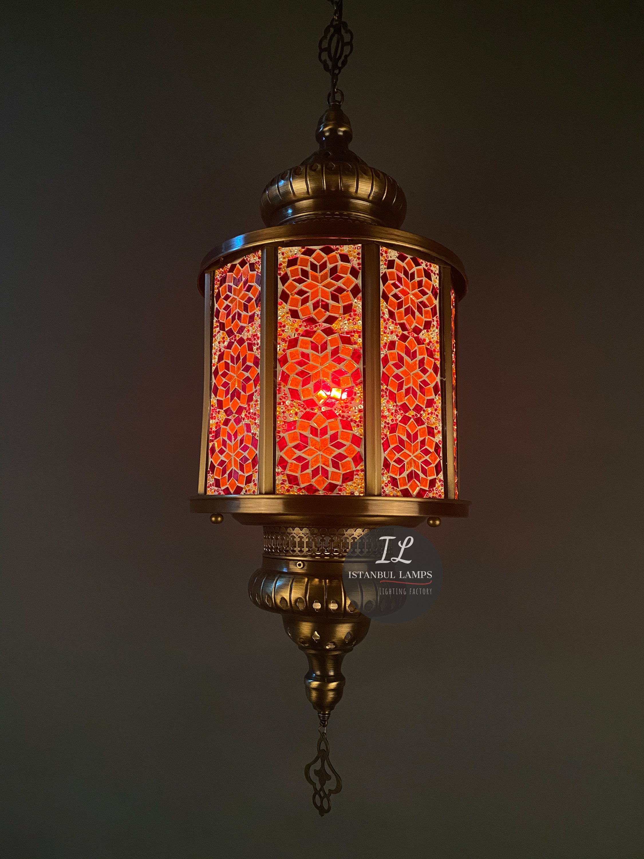 HYY-YY Artpad Bohemen Mediterrane Verlichting Turks Restaurant Hanglampen 110-220 V Marokkaanse Mozaïek Lamp Home LED Bar Opknoping Licht (Body Color : 2