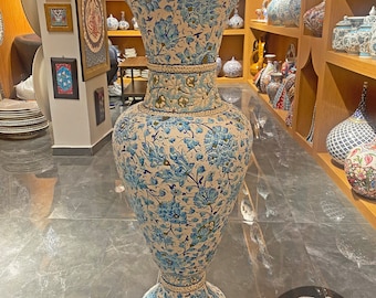 香合　トルコブルー　女流陶芸家　手作り　ハンドメイド　ブルーアート　陶器　小物入 sendaiturcohandmade_42533-tu-020
