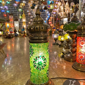 Turkish/Moroccan Stained Glass Mosaic Table Lamp