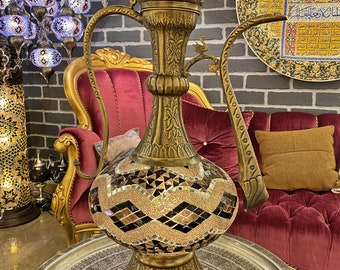 Bohemian Turkish/Moroccan Stained Glass Mosaic Table Lamp
