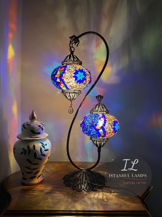 Turkishmoroccan Mosaic Table Lamp Shade Bedroom Decor Etsy Australia