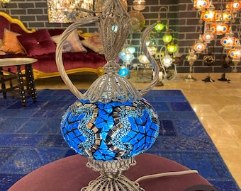 Unique Turkish\Moroccan Mosaic Table Lamp | Bedroom Nursery Decor