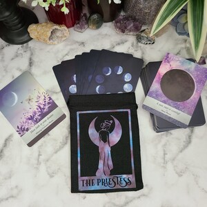 Priestess bag | Large tarot card bag, Tarot bag, Spell Bag, Stone bag, Witchcraft supplies, Witch supplies, Altar supplies, deity