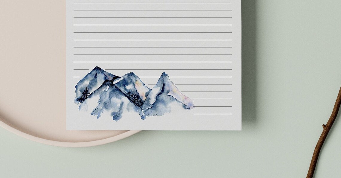 Printable Aesthetic Stationery Papers Digital Download Etsy