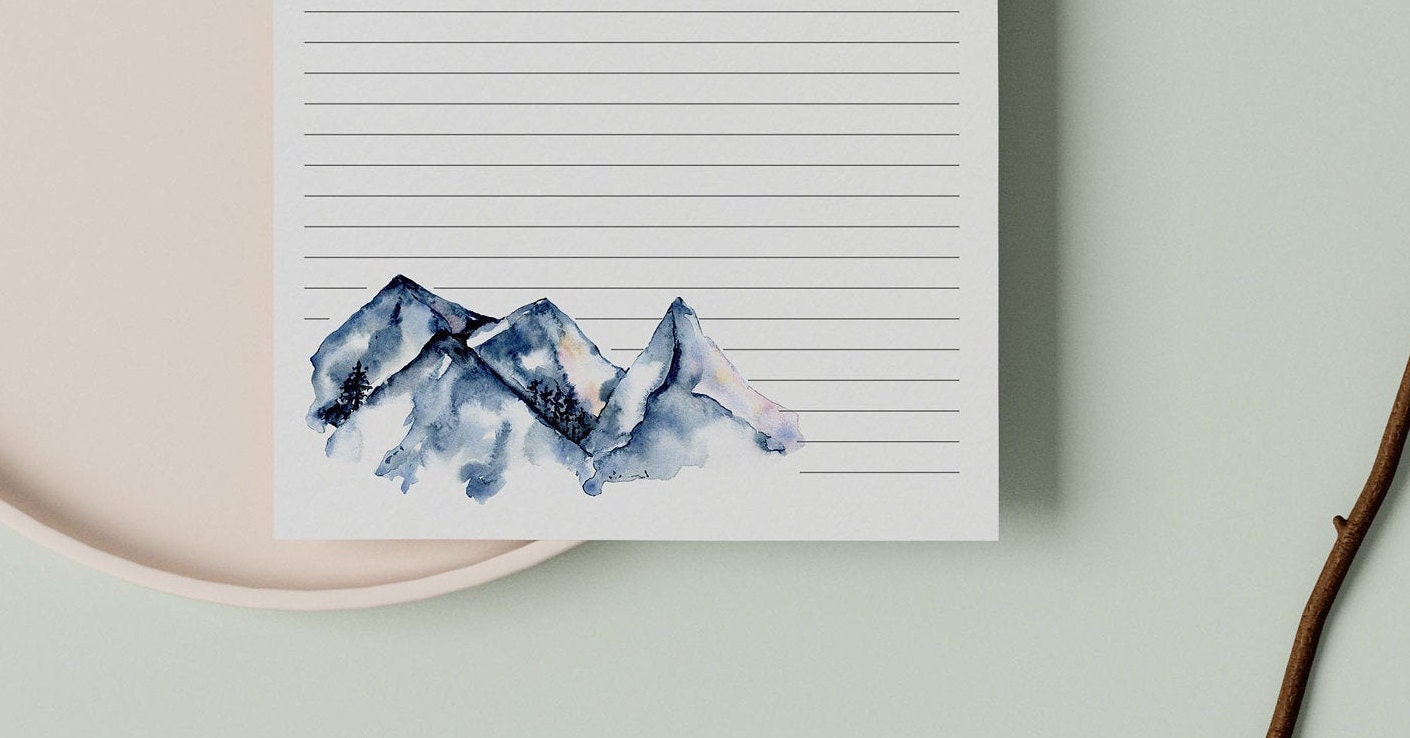 Printable Aesthetic Stationery Papers Digital Download Etsy