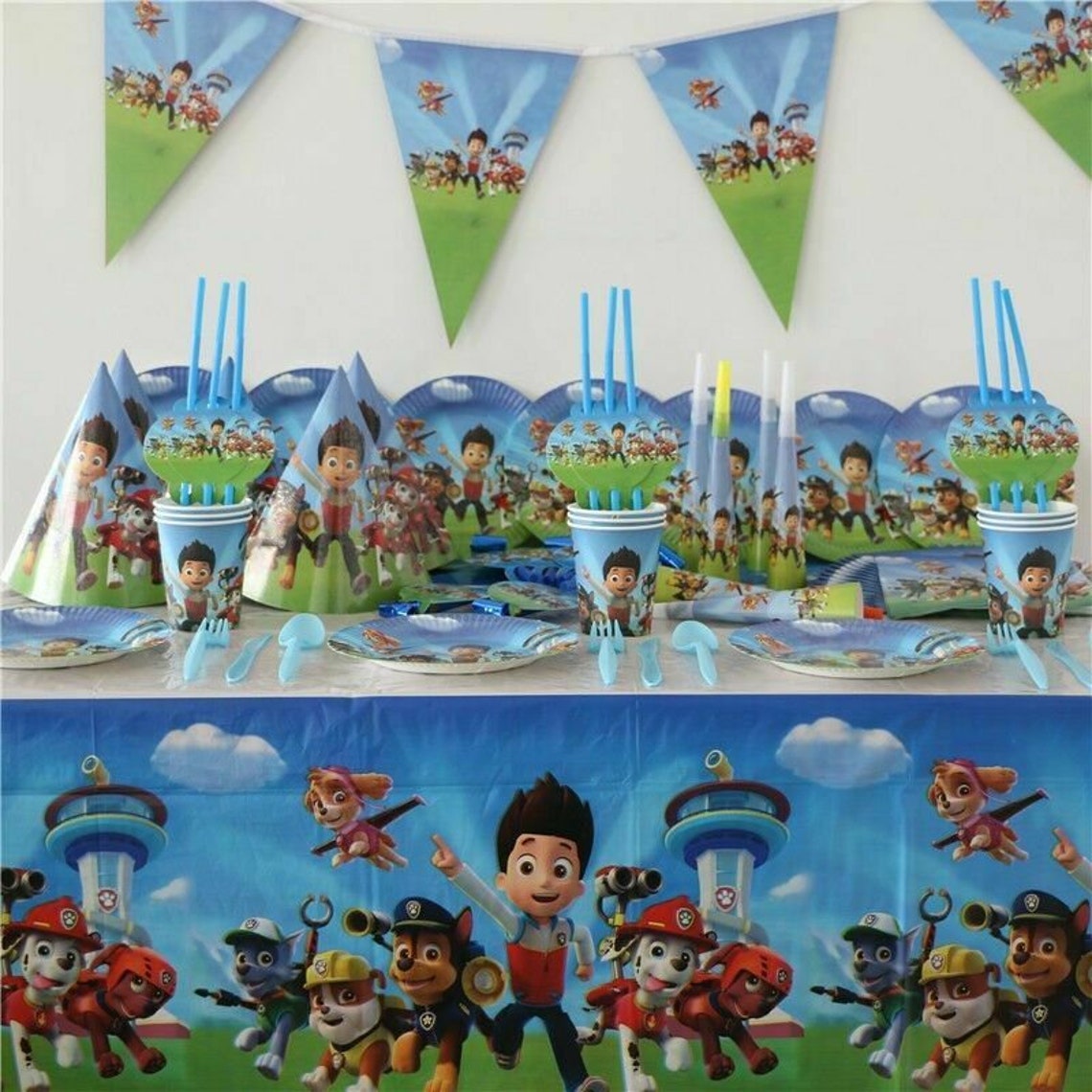 Paw Patrol Anniversaire Partyware Décorations de table pour 10 | Etsy