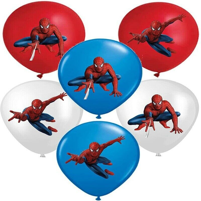 SpiderMan themed latex balloons pack of 12 x 12 birthday Etsy
