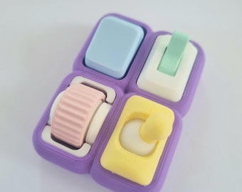 Mini Quad Mix Fidget Tool - Bio-plastic Fidget for Grown-ups