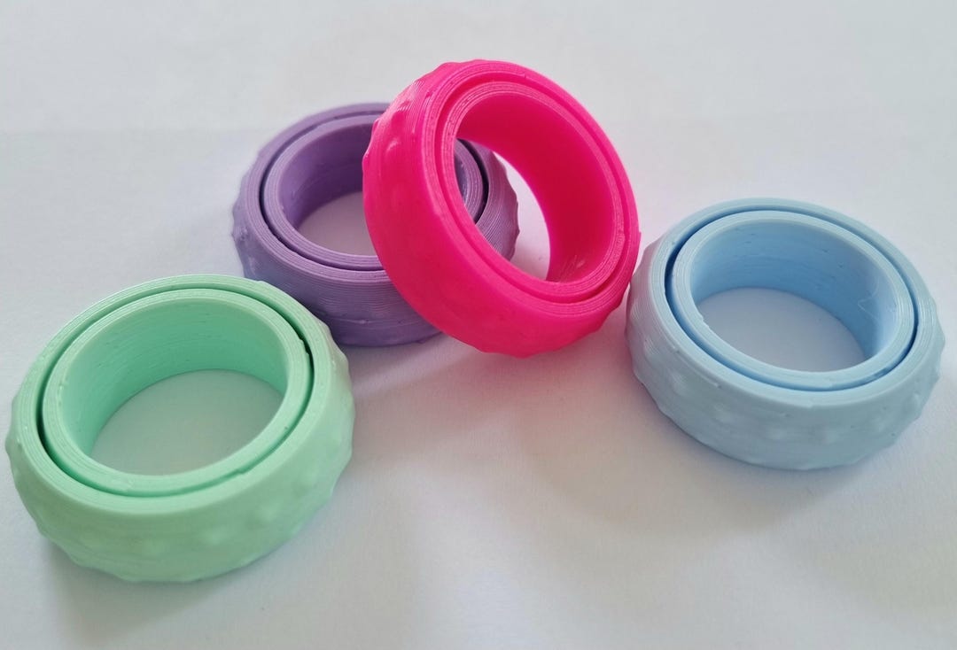 Unisize Fidget Rings Textured Fidget Ring - Choose Your Size - Etsy