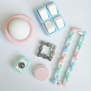NEW Amelie Fidget Collection - Unique Gift - Selection of Silent, Squidgy, Smooth & Clicky Fidgets