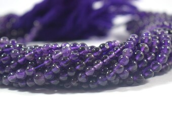 Sell ! Amethyst Round Beads, 4MM 5MM 6MM 7MM Purple Amethyst Beads, Grade AAA Genuine Natural Gemstone Round Loose Beads, Jewelry Making
