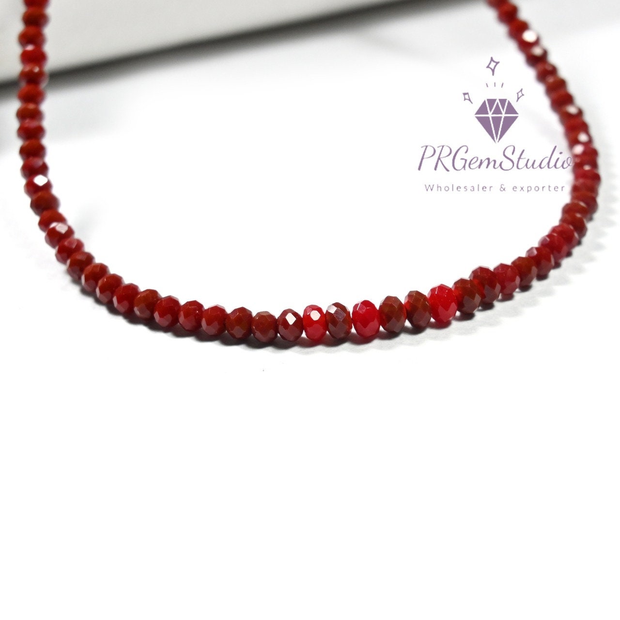 Collana Di Perline Sfaccettate Con Rondelle Di Peridoto Naturale Da 3-4 - Foto 2