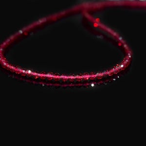 Halsband med naturlig röd rubin och jade, halsband med rubinpärlor, halsband med rubin och ädelstenar, halsband med rubin och jade, present till henne, choker med 2 mm runda pärlor 18"