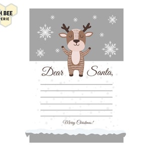 Letter to Santa, Santa Letter Printable, Dear Santa Printable, Santa Letter, Santa Wish List, Holiday Wish List, Christmas Printable, Print