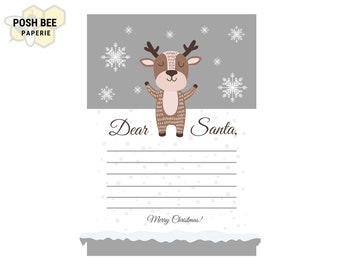 Letter to Santa, Santa Letter Printable, Dear Santa Printable, Santa Letter, Santa Wish List, Holiday Wish List, Christmas Printable, Print