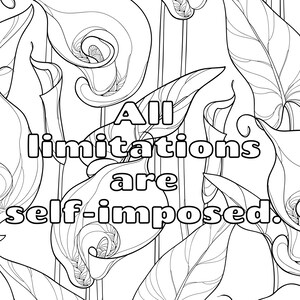 Printable Daily Mantra Adult Coloring Book Self Care Artwork - Etsy