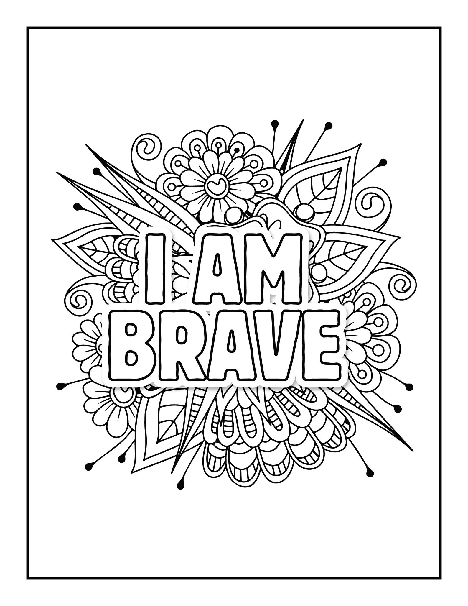 Printable Affirmation Coloring Book for Teens Daily Mindset - Etsy
