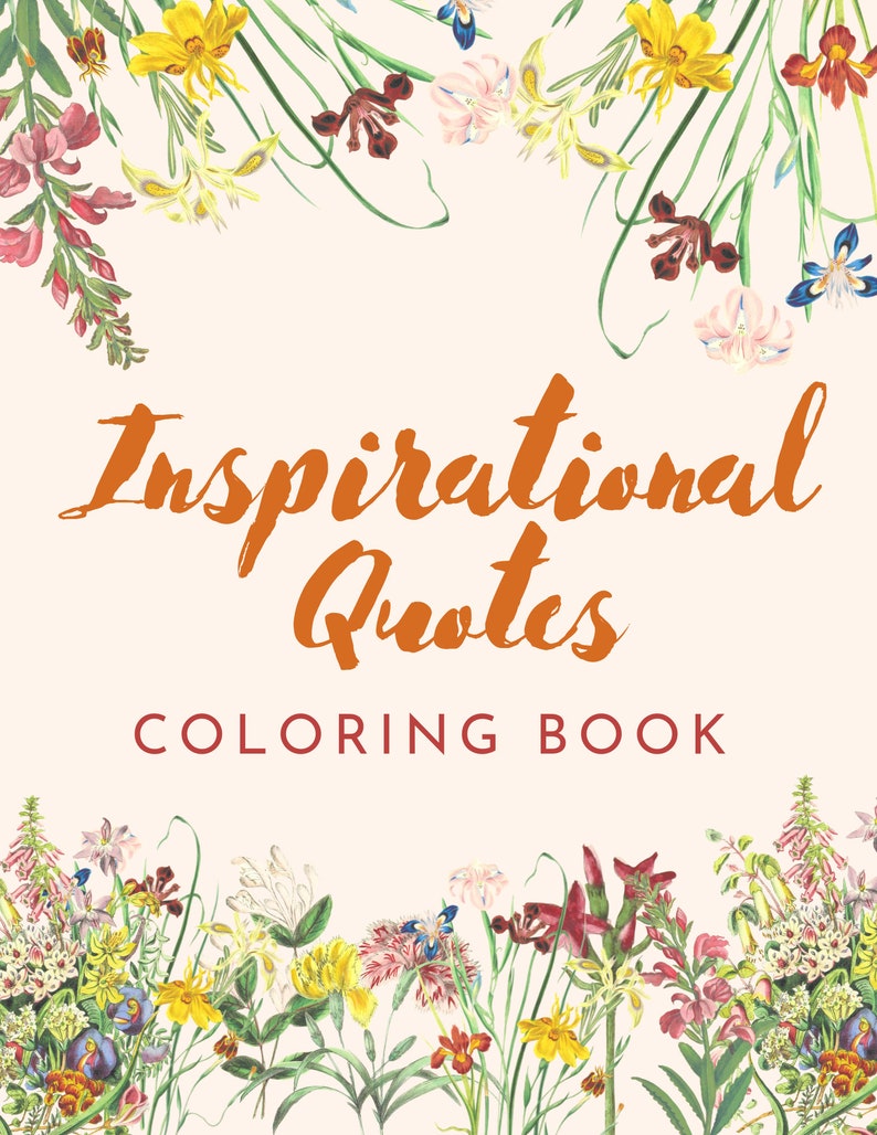 Printable Daily Mantra Adult Coloring Book Self Care Artwork - Etsy
