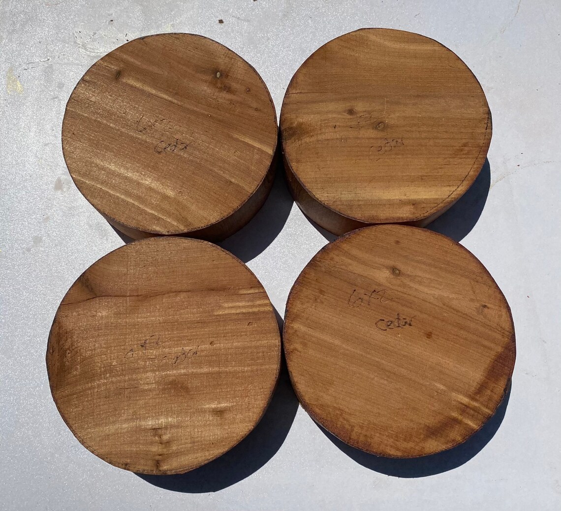 Cedar Wood Bowl Blanks for Wood Turning 6x2 Blankwood Supply Etsy