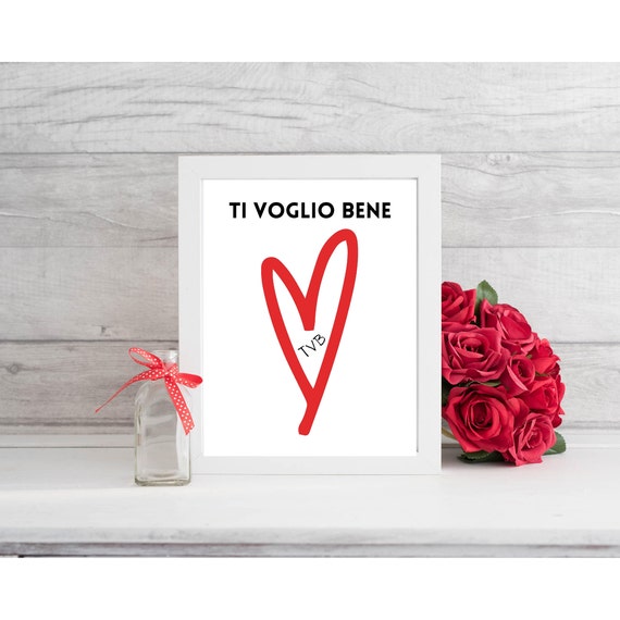 Ti Voglio Bene, I Love You, Digital Prints, Wall Art, Italian Phrases,  Italian, Italy -  Canada
