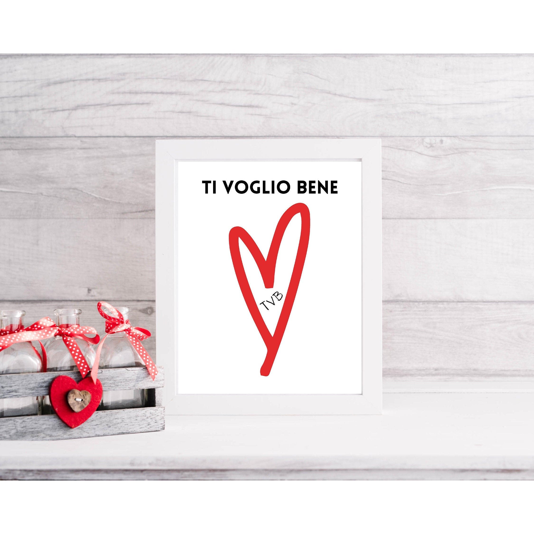 Ti Voglio Bene, I Love You, Digital Prints, Wall Art, Italian