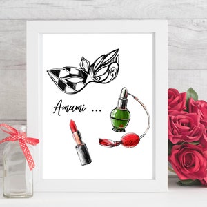 Amami, Love, Digital Print, Wall Art, Italian Phrases, Italy