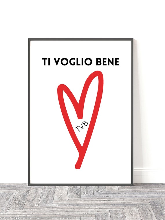 Ti Voglio Bene, I Love You, Digital Prints, Wall Art, Italian Phrases,  Italian, Italy -  Canada