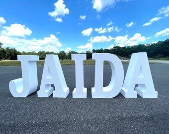 Large Self Standing Foam Names and Letters | 30&quot; Tall 3D Customizable Foam Names | Personal Freestanding Foam Characters for Events/Parties!