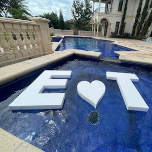 Pool Floor Decoration Removable Reuseable Pool Decor Mat Social Event Pool  Letters Monogram Logo Underwater Mat Decal Holidays 